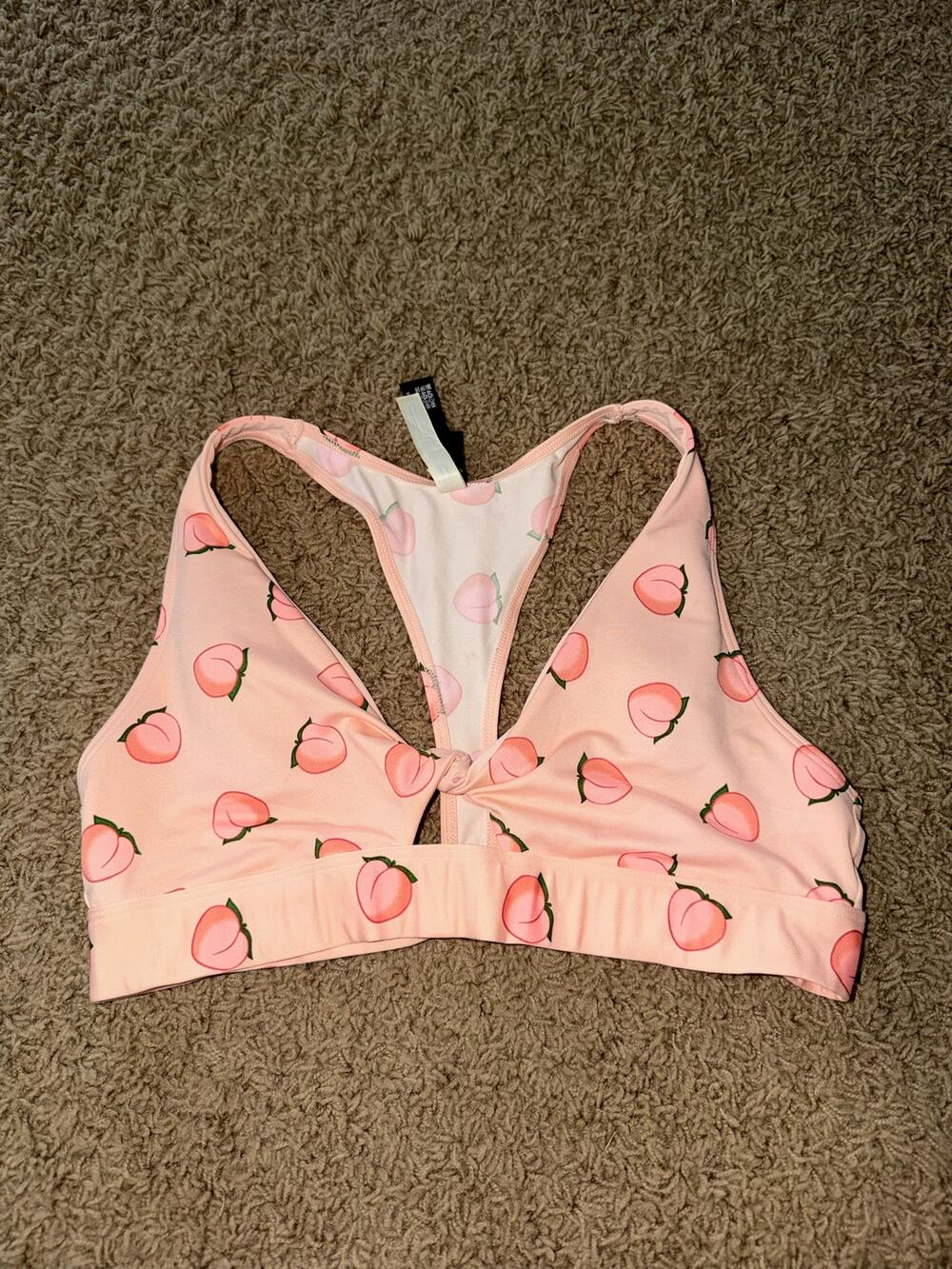 Victoria's Secret PINK Peaches Twist Sports Bra Large
